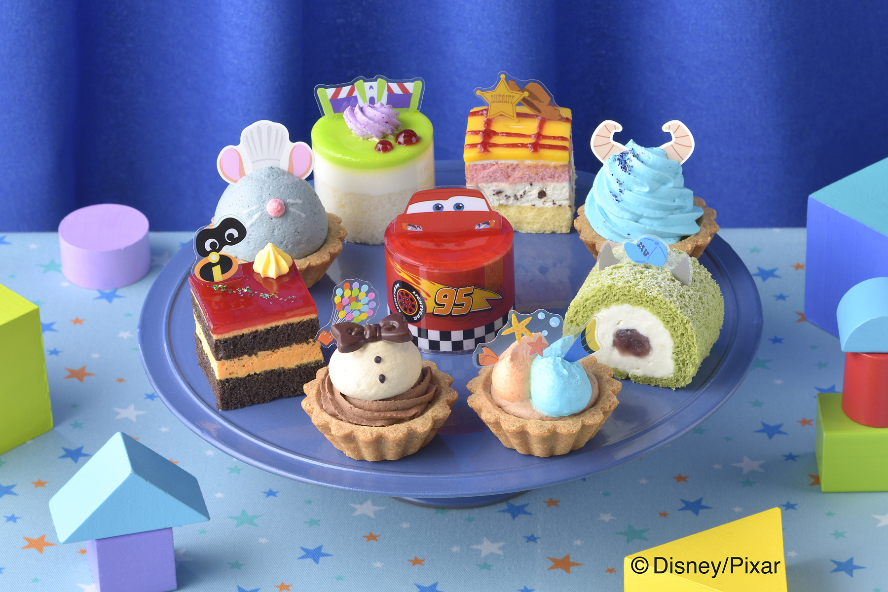 ピクサーの人気キャラクターをデザインしたスイーツが銀座コージーコーナーに登場