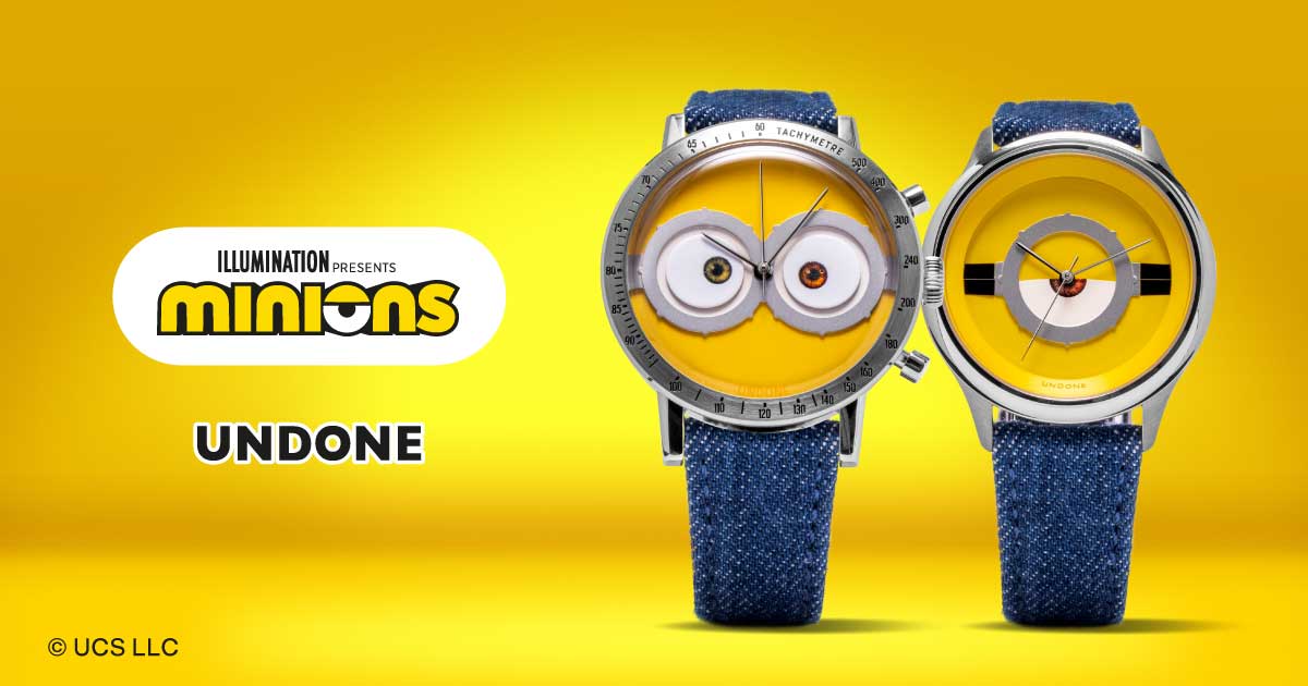 カスタムウォッチブランド「UNDONE」が「ミニオン」とのコラボレーションモデルを発売