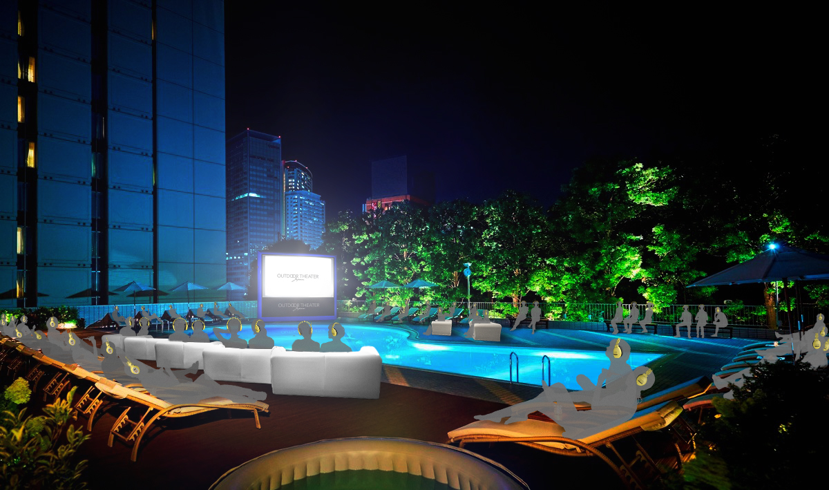 週末は都心で非日常体験を!夜のプールで映画を楽しむ「POOL SIDE CINEMA」開催決定