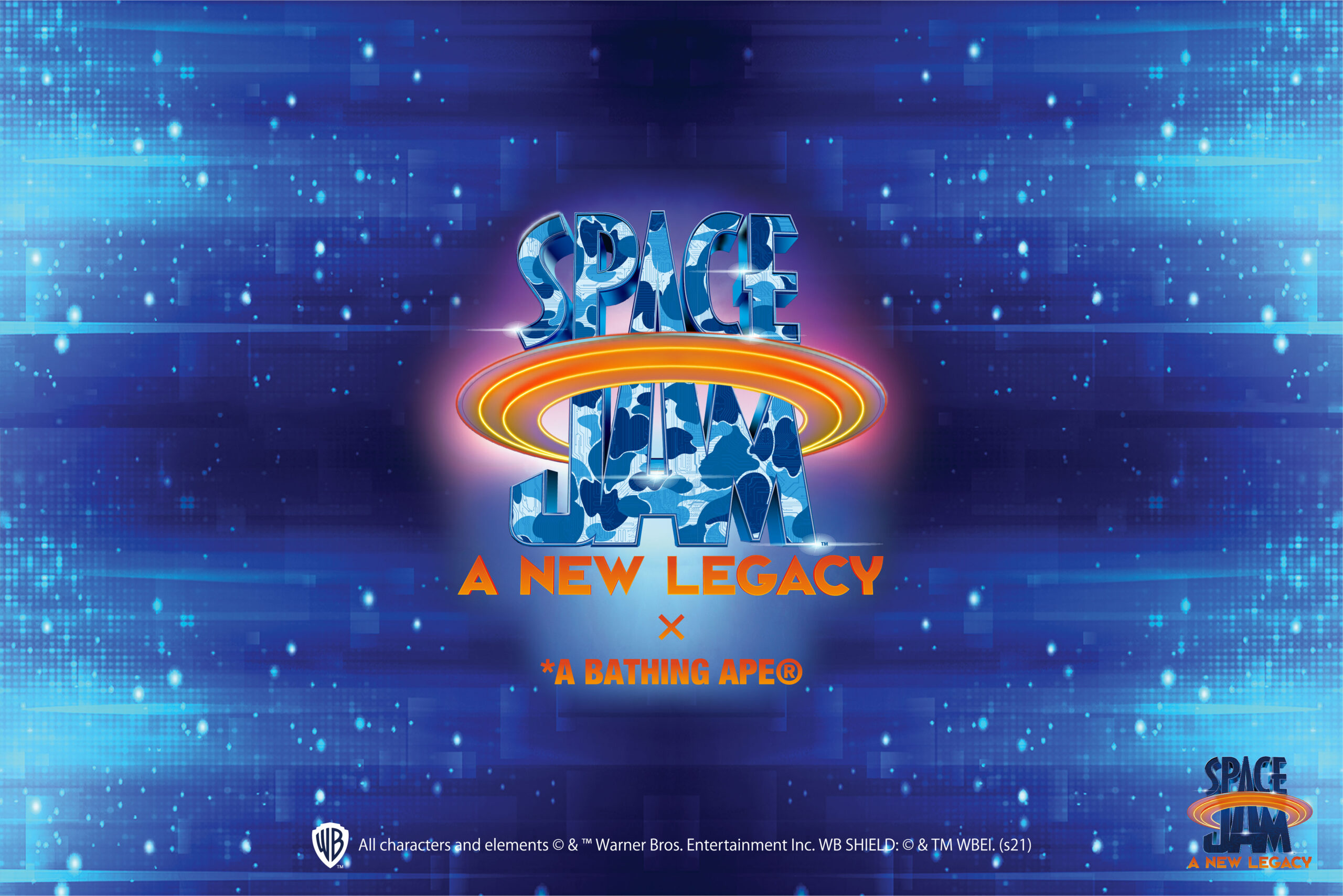 映画『スペース・プレイヤーズ』と「A BATHING APE®」のコラボレートコレクションが発売決定