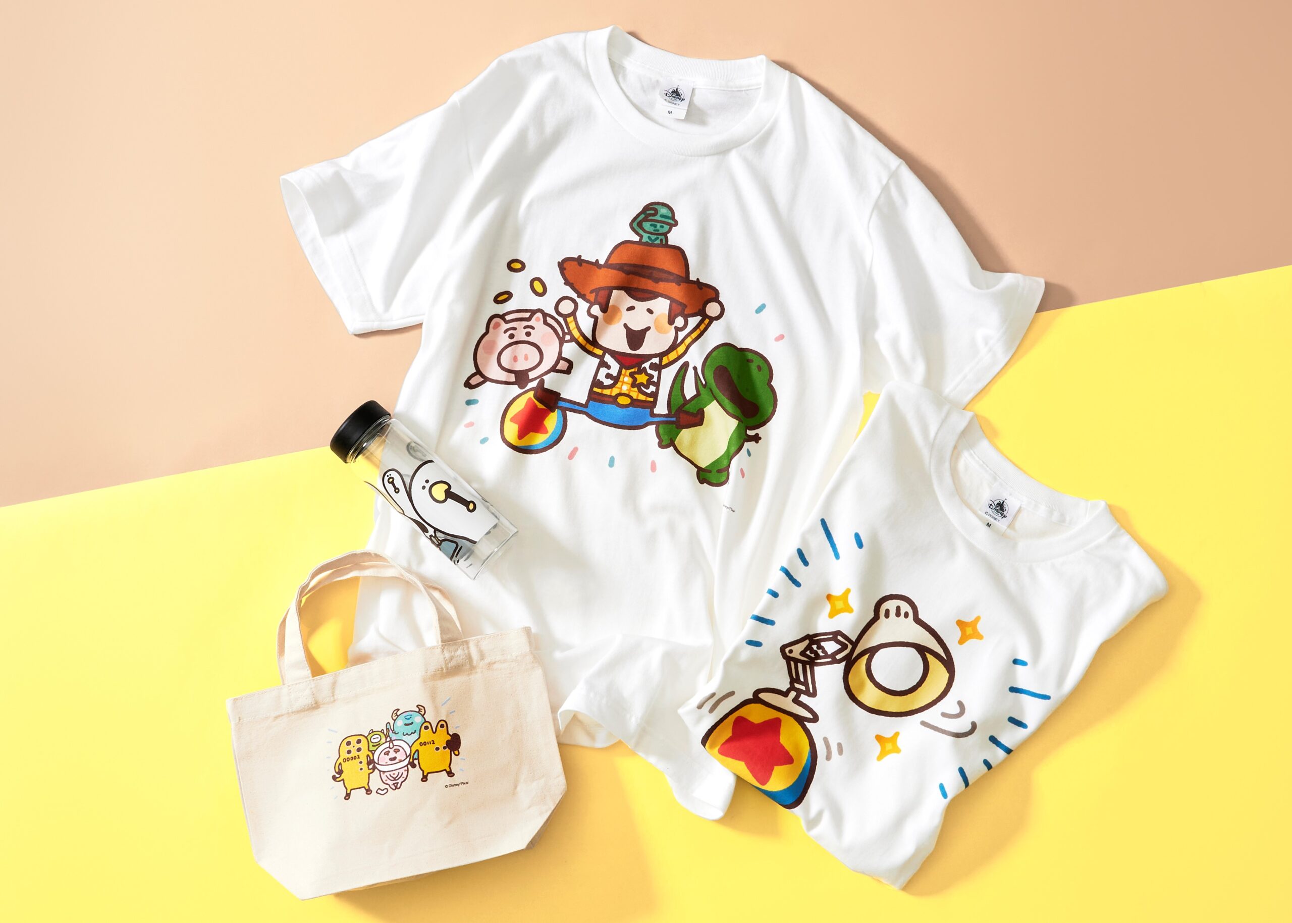 ピクサー作品のキャラクターが集合! LINEスタンプ「カナヘイ画♪WE♡PIXAR」デザインTシャツやトートバッグが発売