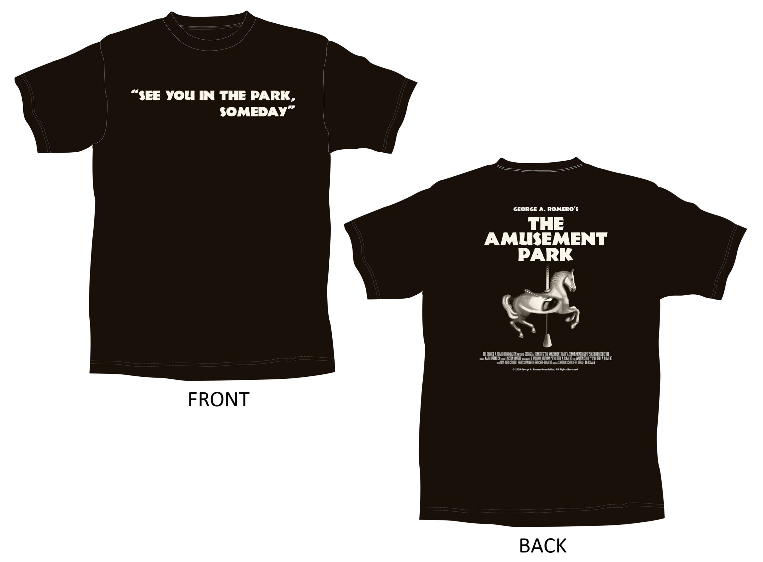 半世紀を経て日本公開されるジョージ・A・ロメロ監督の問題作『アミューズメント・パーク』Tシャツ付劇場鑑賞券販売