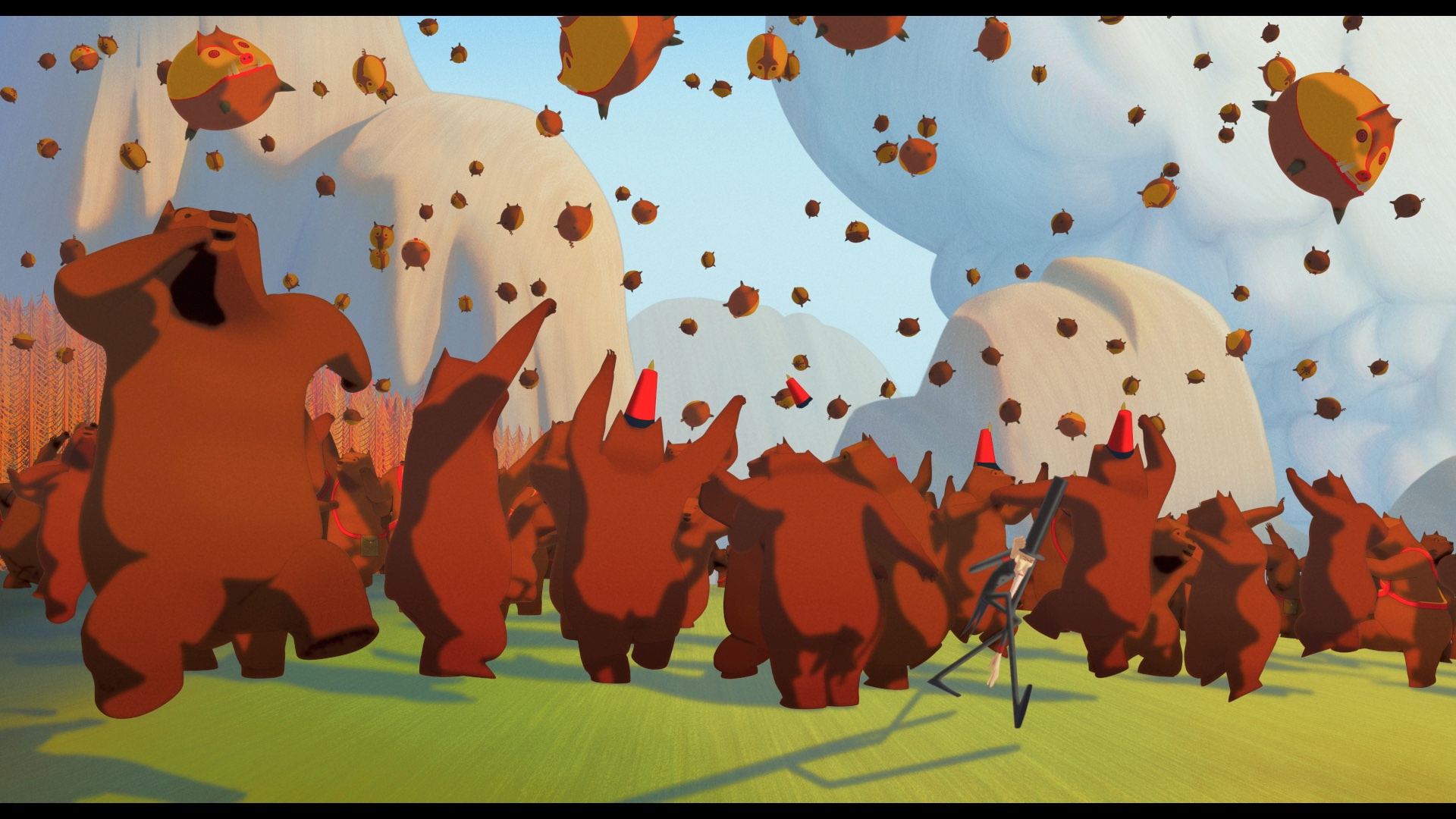 イノシシ⾵船&クマダンスがかわいい『シチリアを征服したクマ王国の物語』本編映像解禁 監督描き下ろし新作ドローイングも到着