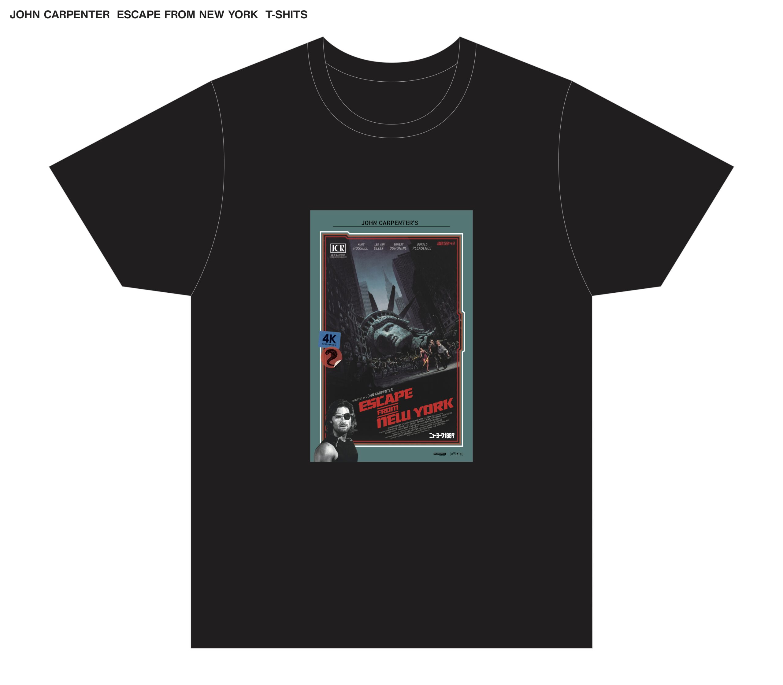 「ジョン・カーペンター レトロスペクティブ2022」オリジナルTシャツ＆ポスター販売決定！　1月16日にはコスプレイベントも開催