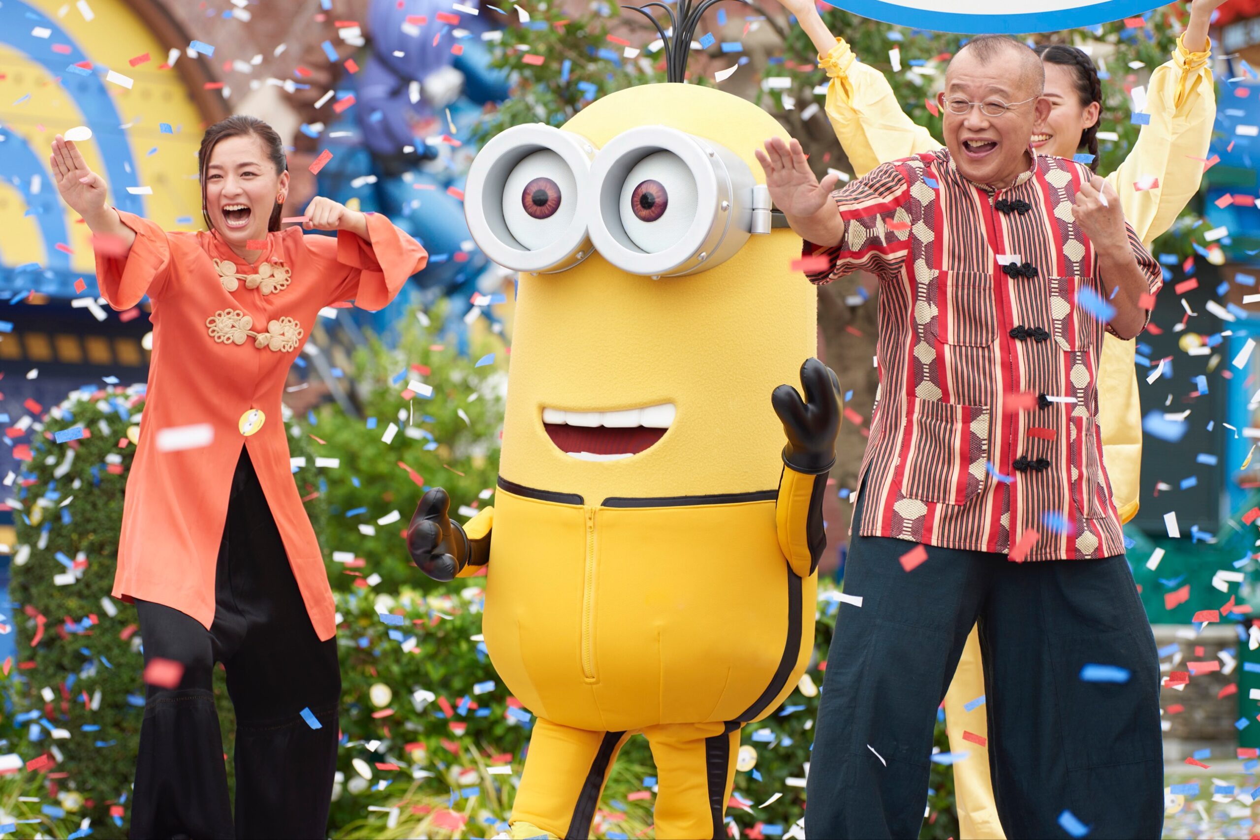 USJで開催!『ミニオンズ フィーバー』映画公開記念イベントに吹替キャストの笑福亭鶴瓶、市村正親、尾野真千子、渡辺直美が集結