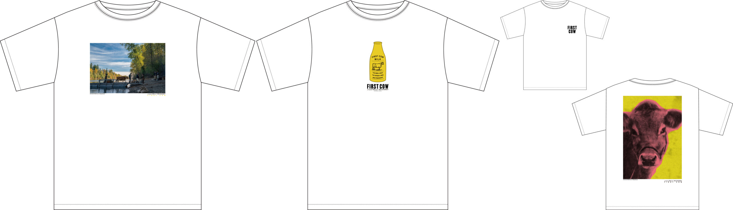 A24、ケリー・ライカート監督作『ファースト・カウ』日本オリジナルのグッズの販売が決定 Tシャツ3種とキャップの計4種