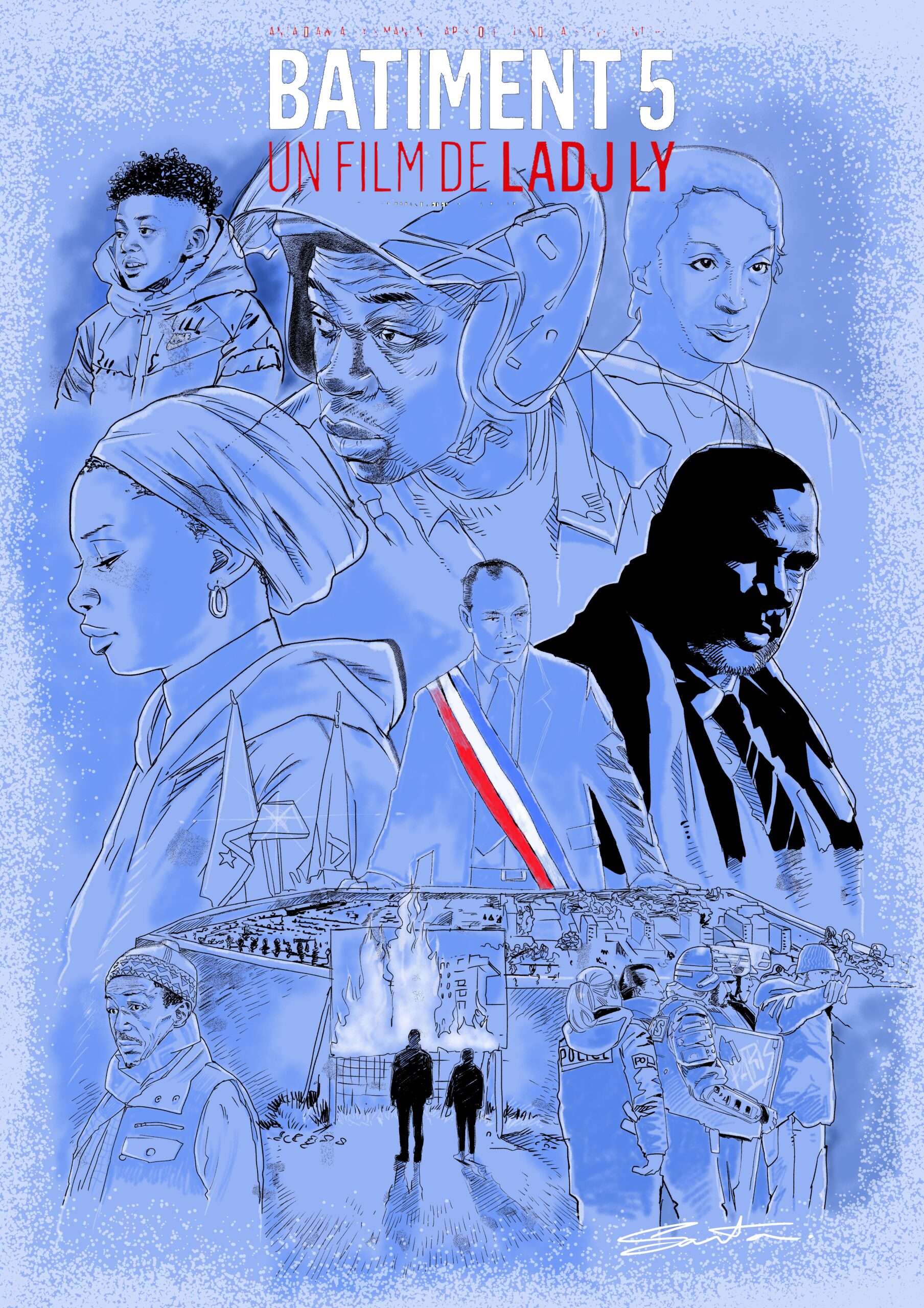 映画『バティモン5 望まれざる者』に『TOKYO TRIBE』の漫画家・井上三太から応援イラスト到着「世界中の都市で起こっている事」