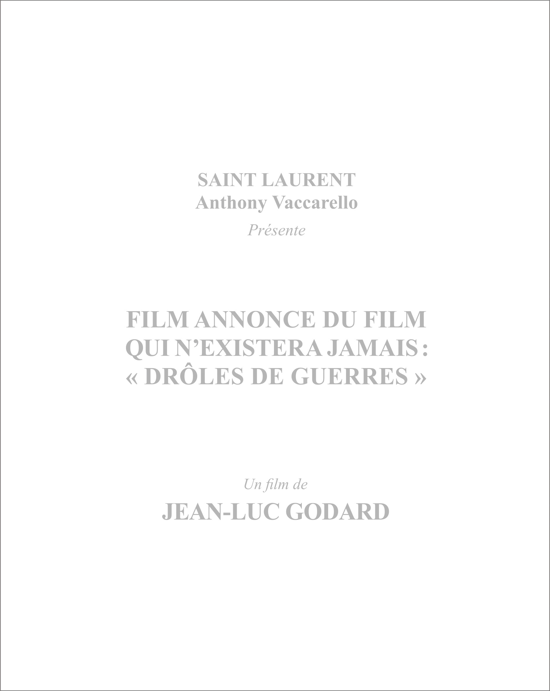 ジャン＝リュック・ゴダールが手掛けた最後の作品『ジャン＝リュック・ゴダール／遺言 奇妙な戦争』Blu-rayが12月3日発売決定