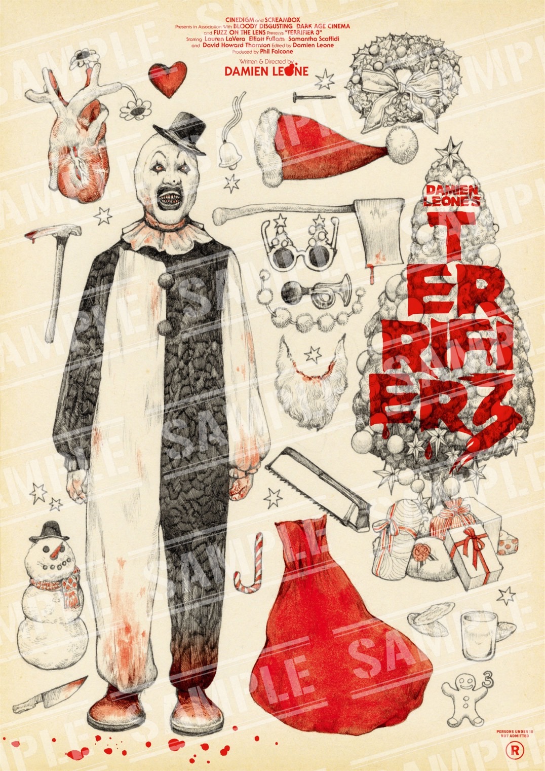 『テリファー 聖夜の悪夢』ヒグチユウコ＆大島依提亜によるオルタナティブポスタービジュアルが解禁