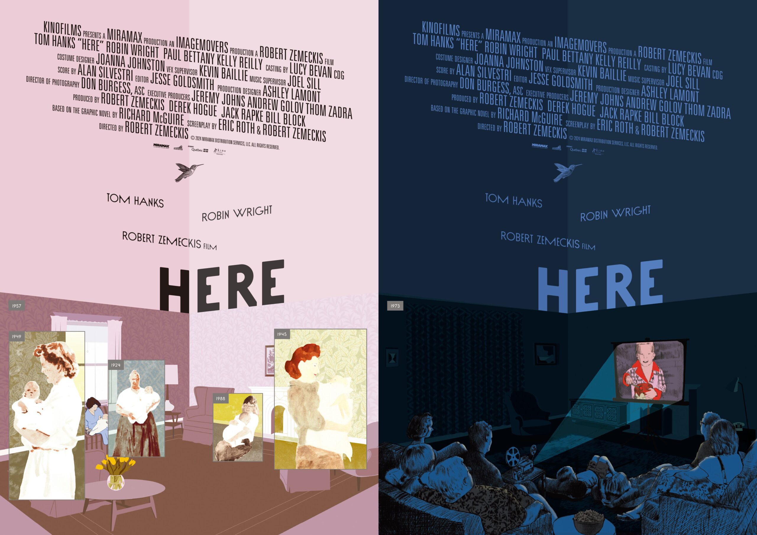 ロバート・ゼメキス監督最新作『HERE 時を越えて』オルタナティブポスター解禁 鈴木保奈美、山崎貴、こがけん、円城塔ら著名人コメント到着