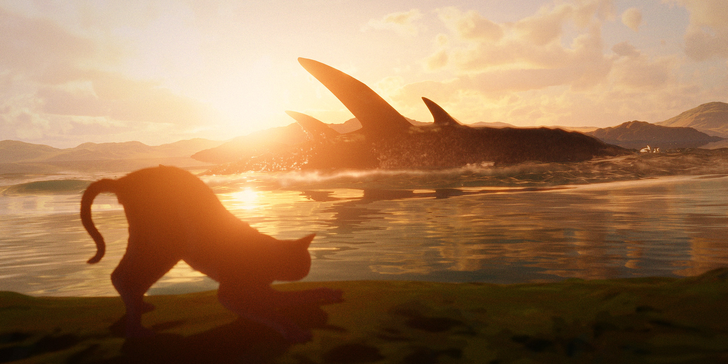 友永和秀も「驚くべきワンショット」と絶賛!『Flow』洪水に包まれた世界を猫が滑空する圧巻シーンの本編映像解禁