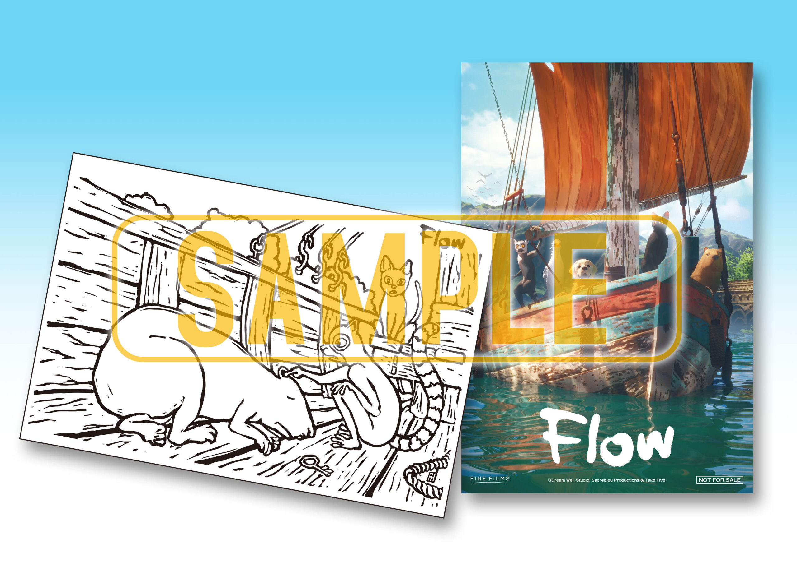 アカデミー賞®長編アニメーション賞受賞『Flow』興行収入が1億円を突破　4月5日から入場者特典として「ぬりえカード」配布決定